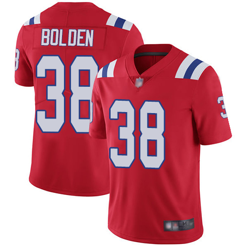 New England Patriots Football #38 Vapor Limited Red Men Brandon Bolden Alternate NFL Jersey